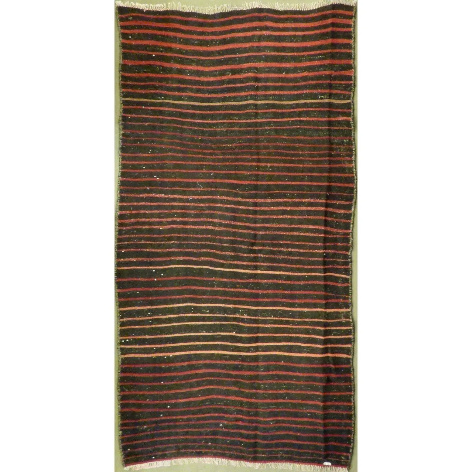One Of The Kind Authentic Hand-Knotted Sanandaj Vintage Kilim 9'0" X 4'9"
